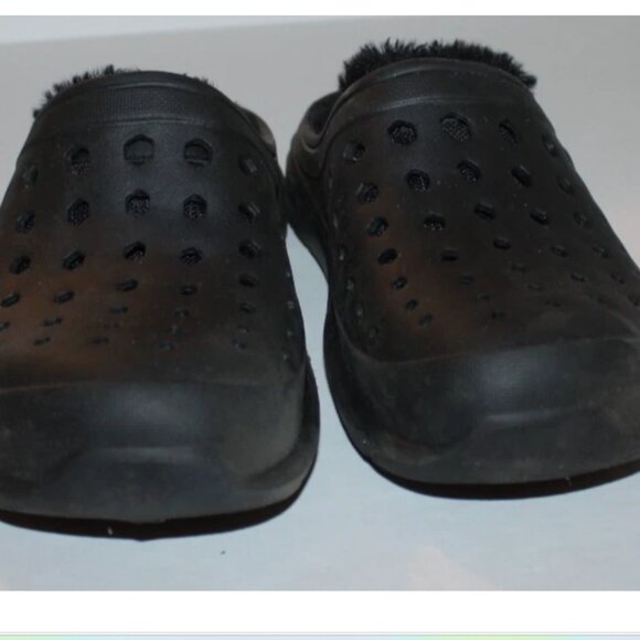 Black Comfort Clogs Women's Sz 8 Joybees Fleece Lined Warm Cozy Shoes Mules - Picture 1 of 7